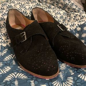 Dolce Vita Black Suede Buckle Slip on Shoe Sz 7.5